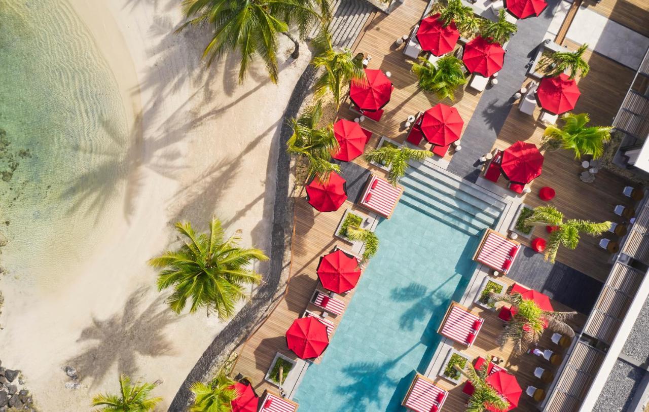 Lux* Grand Baie Resort & Residences Esterno foto Aerial view of the pool at the Beach Club